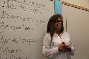 American Indian Studies Professor teaches a class at fdltcc